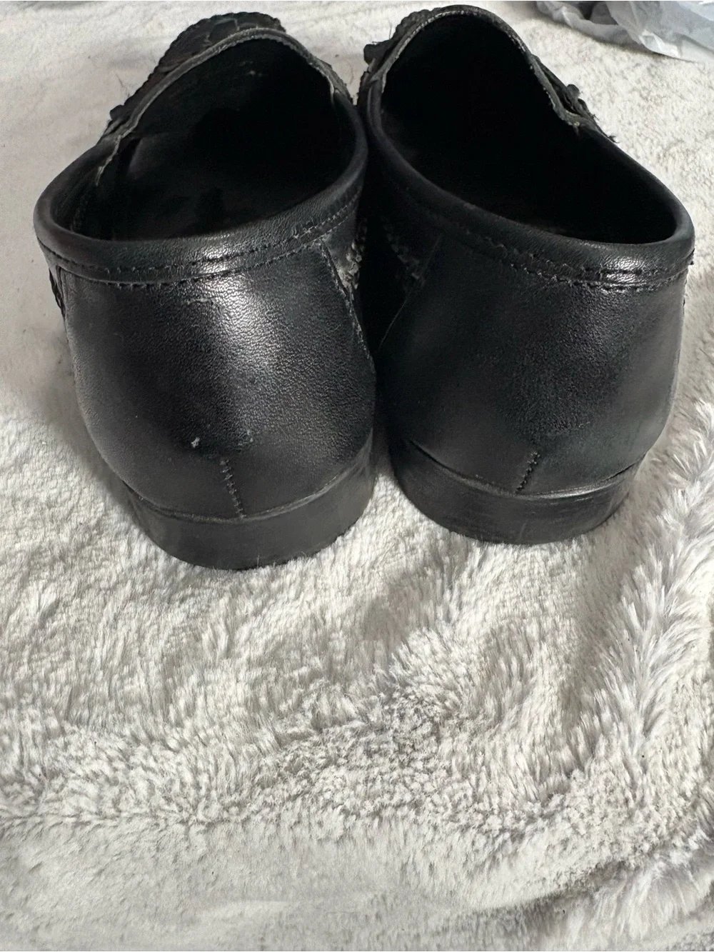 Nunn Bush Black Leather Tassel Kiltie Loafers